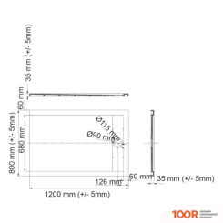 Душевой поддон Wasserkraft ABENS 20T06 (62066)