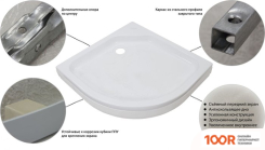 Душевой поддон Triton ПОЛУКРУГЛЫЙ ПД23 88X17 (62063)