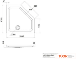 Душевой поддон Triton ПД29 100X100 (62055)