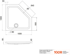Душевой поддон Triton ПД28 90X90 (62054)