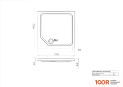 Душевой поддон Triton ПД27 100X100 (62053)