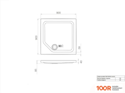 Душевой поддон Triton ПД1 90X90 (62047)