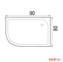 Душевой поддон River WEMOR 90/80/24 R (61996)