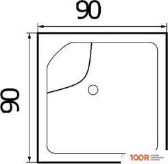 Душевой поддон River WEMOR 90/41 S (61990)