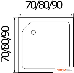 Душевой поддон River WEMOR 80/24 S (61980)