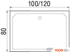 Душевой поддон River WEMOR 120/80/41 S (61960)