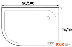 Душевой поддон River WEMOR 100/70/24 R (61943)
