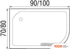 Душевой поддон River WEMOR 100/70/24 L (61942)