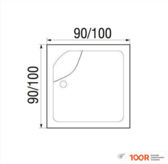 Душевой поддон River WEMOR 100/41 S (61940)