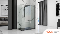 Душевой поддон Rea STONE 100X80 (ЧЕРНЫЙ) (61900)