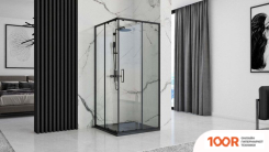 Душевой поддон Rea ROCK 90X90 (ЧЕРНЫЙ) (61897)