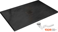 Душевой поддон Rea ROCK 100X80 (ЧЕРНЫЙ) (61891)