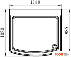 Душевой поддон Radomir ДИАНА 108X118 1-11-2-0-0-060 (61861)