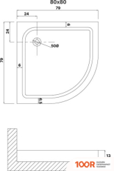 Душевой поддон Niagara NG-P8080-14 80X80 (61758)