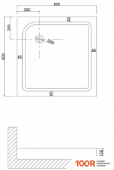 Душевой поддон Niagara NG-80-80Q (61749)