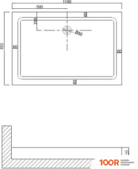 Душевой поддон Niagara NG-120-90Q (61747)