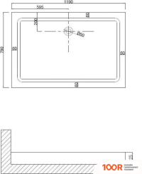 Душевой поддон Niagara NG-120-80Q (61745)