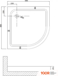 Душевой поддон Niagara NG-100-100 (61741)