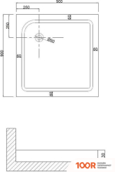 Душевой поддон Niagara 90X90X13 NG-P9090-14Q (БЕЛЫЙ) (61740)