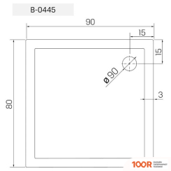 Душевой поддон NEW TRENDY NEW CANTARE 120X80X4,5 B-0427 (61738)