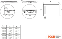 Душевой поддон Jacob Delafon SURFACE 120X90 E62628-SS2 (61706)