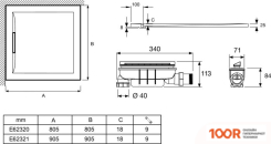 Душевой поддон Jacob Delafon FLIGHT PURE 90X90 E62321-00 (61686)