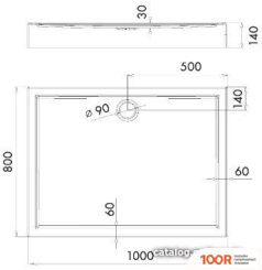 Душевой поддон Iregio LDBR2166 100Х80 (61661)