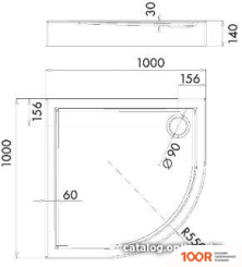 Душевой поддон Iregio LDBR2165 100Х100 (61660)