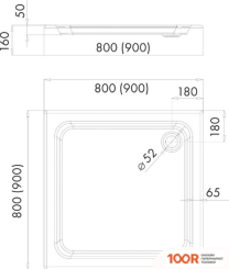 Душевой поддон Iregio 90X90 LDBR321 (61658)