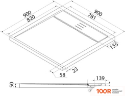 Душевой поддон IDDIS BILD BIL5WS9I22 90Х90 (61651)