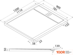Душевой поддон IDDIS BIL5WS0I22 120Х90 (61650)