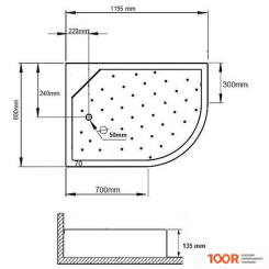 Душевой поддон Grossman PRAGMA L PR-120L (61623)