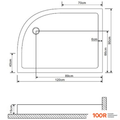 Душевой поддон Grossman GR-41210920L (61621)