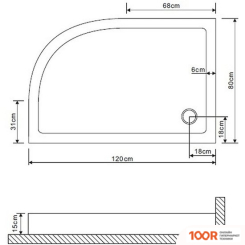 Душевой поддон Grossman GR-119212020L (61617)