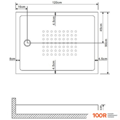 Душевой поддон Grossman GR-11200920R (61612)
