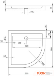 Душевой поддон Deante MINIMAL 90X90 KTM 051B (61527)