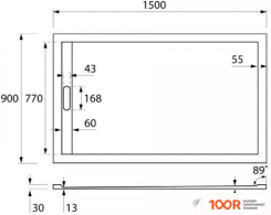 Душевой поддон Cezares TRAY-AS-AH-150/90-30-W 150X90 (61492)