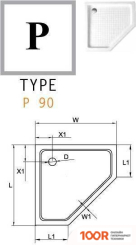 Душевой поддон Cezares 90X90 TRAY-A-P-90-15-W0 (БЕЗ СИФОНА) (61470)