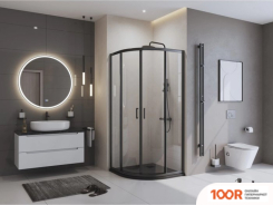 Душевой поддон BelBagno TRAY-MR-UNO-R-90-550-35-NERO-NO (61440)