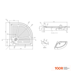 Душевой поддон Azario P29 R/L 90X90 (61369)