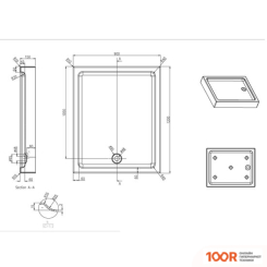 Душевой поддон Azario P1912 R/L 90X120 (61367)