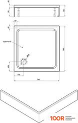 Душевой поддон Aquatek DPA-0000005 90Х90 (БЕЗ СИФОНА) (61354)