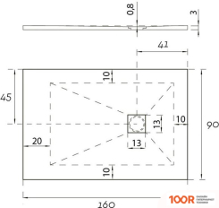 Душевой поддон Aquanet PLEASURE NEW 160X90 258881 (61332)