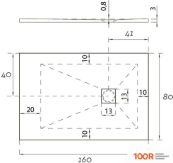 Душевой поддон Aquanet PLEASURE NEW 160X80 258894 (61331)