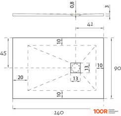 Душевой поддон Aquanet PLEASURE NEW 140X90 258879 (61328)