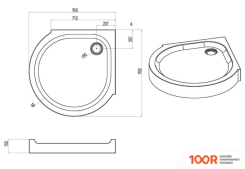 Душевой поддон AM.PM LIKE ROUND 95 W83T-333-095W (61212)