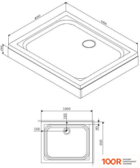 Душевой поддон AM.PM GEM W90T-404-100280W 100X80 (61208)