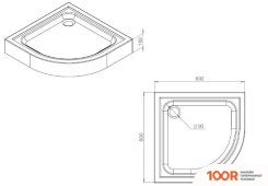 Душевой поддон AM.PM GEM W90T-401-080W (61203)