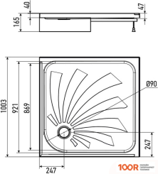 Душевой поддон Alex Baitler AB10017H-2 100X100 (61197)