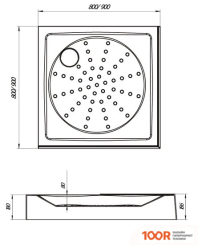 Душевой поддон 1Марка IRYDA 80X80 (61173)